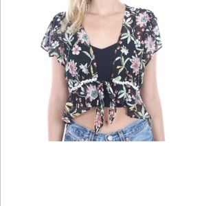 Floral Tie Crop Top